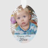 Weihnachtskuchen des personalisierten Fotos Ornament (Vorderseite)
