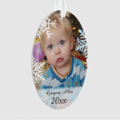 Weihnachtskuchen des personalisierten Fotos Ornament (Vorderseite)