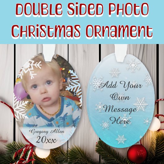Weihnachtskuchen des personalisierten Fotos Ornament