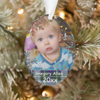 Weihnachtskuchen des personalisierten Fotos Ornament