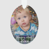 Weihnachtskuchen des personalisierten Fotos Ornament (Vorderseite)