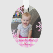 Weihnachtskuchen des personalisierten Fotos Ornament (Vorderseite)