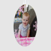 Weihnachtskuchen des personalisierten Fotos Ornament (Vorderseite)