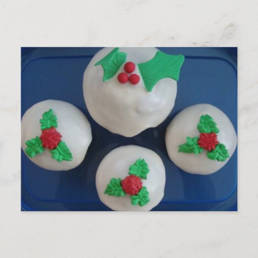 Weihnachtskuchen Feiertagspostkarte (Vorderseite)