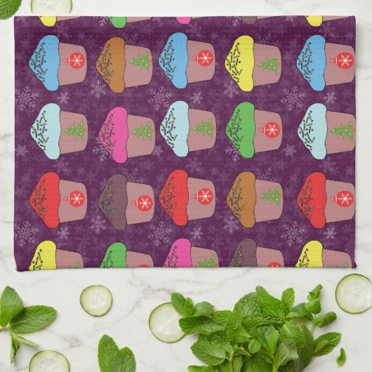 Weihnachtskuchen Geschirrtuch (Gefaltet)