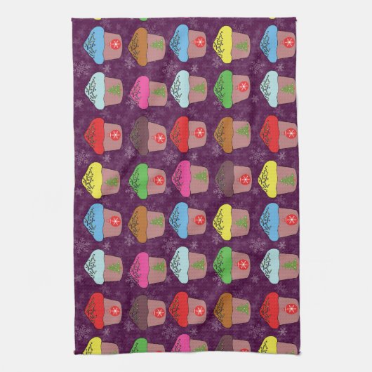 Weihnachtskuchen Geschirrtuch (Vertikal)