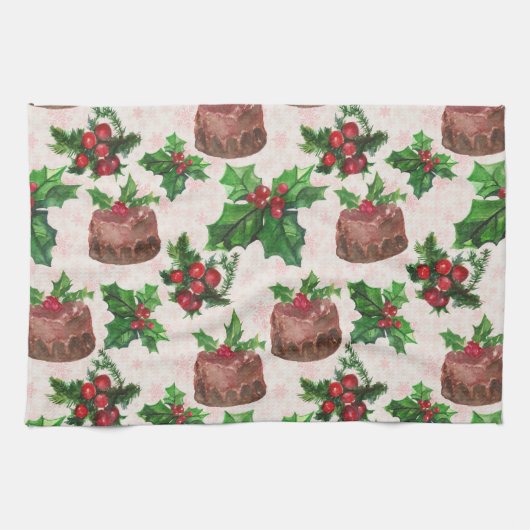 Weihnachtskuchen Geschirrtuch (Horizontal)