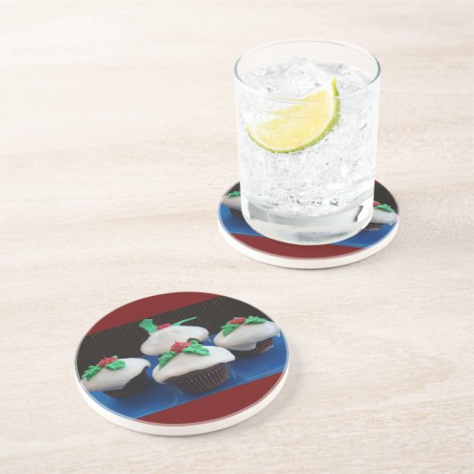 Weihnachtskuchen Getränkeuntersetzer (Seite)