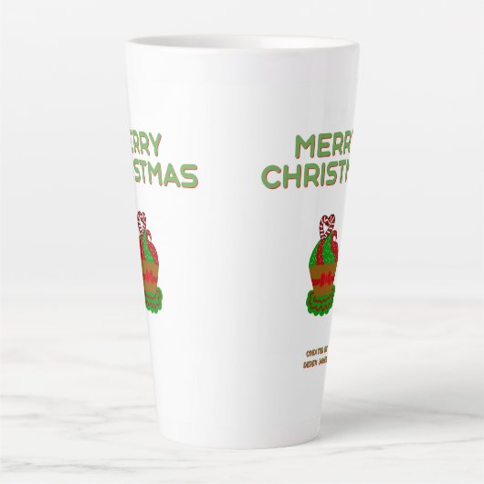 Weihnachtskuchen Große Latte Tasse (Vorderseite)