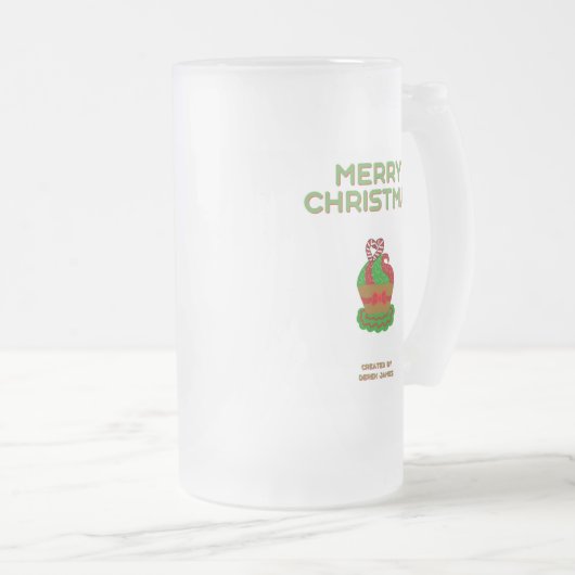Weihnachtskuchen Große Mattierte Tasse (VorderseiteRechts)