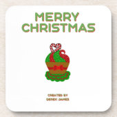 Weihnachtskuchen Hard Plastic Untersetzer (Vorderseite)