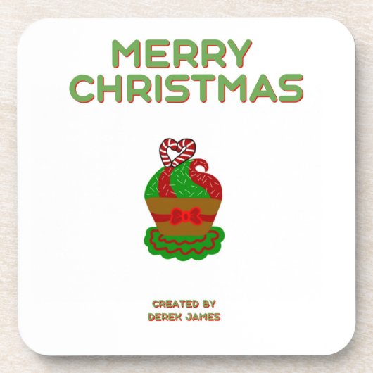 Weihnachtskuchen Hard Plastic Untersetzer (Vorderseite)