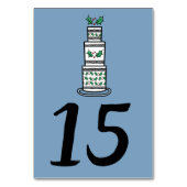 Weihnachtskuchen-Illustration Tischnummer (Rückseite)