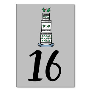 Weihnachtskuchen-Illustration Tischnummer