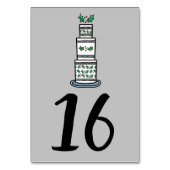 Weihnachtskuchen-Illustration Tischnummer (Rückseite)