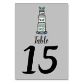 Weihnachtskuchen-Illustration Tischnummer (Rückseite)