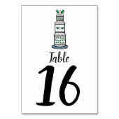 Weihnachtskuchen-Illustration Tischnummer (Vorderseite)