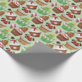 Weihnachtskuchen im Wasser Geschenkpapier (Ecke)
