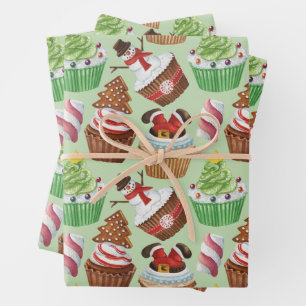 Weihnachtskuchen im Wasser Geschenkpapier Set