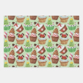 Weihnachtskuchen im Wasser Geschenkpapier Set (Vorderseite)