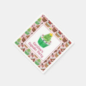 Weihnachtskuchen im Wasser Serviette (Ecke)