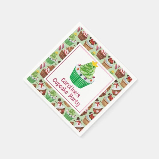 Weihnachtskuchen im Wasser Serviette (Ecke)