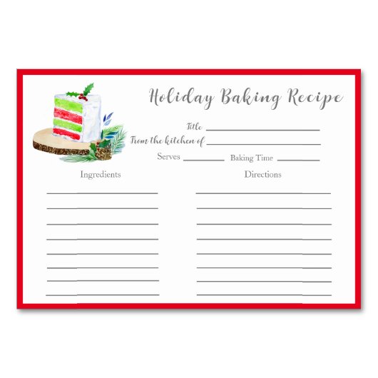 Weihnachtskuchen im Wasser Tausch Tischnummer (Vorderseite)