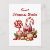 Weihnachtskuchen in Aquarellfarben hinzufügen Postkarte (Vorderseite)