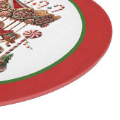 Weihnachtskuchen-Karussell Schneidebrett (Ecke)