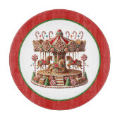 Weihnachtskuchen-Karussell Schneidebrett (Vorderseite)