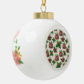Weihnachtskuchen Keramik Kugel-Ornament (Links)