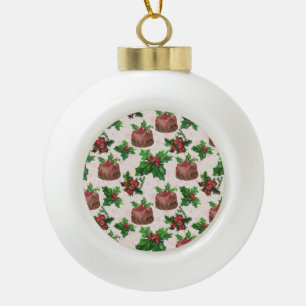 Weihnachtskuchen Keramik Kugel-Ornament