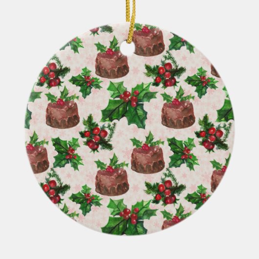 Weihnachtskuchen Keramik Ornament (Vorne)