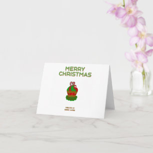 Weihnachtskuchen Kleine horizontale Grußkarte Karte