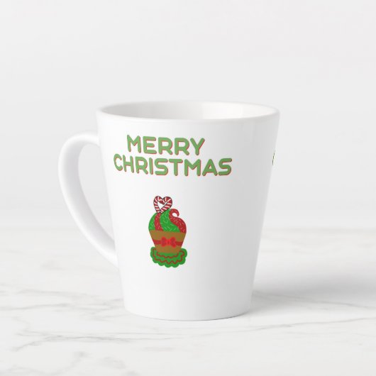 Weihnachtskuchen Kleine Latte Tasse (Linke Ecke)