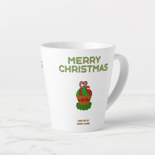 Weihnachtskuchen Kleine Latte Tasse (Rechte Ecke)