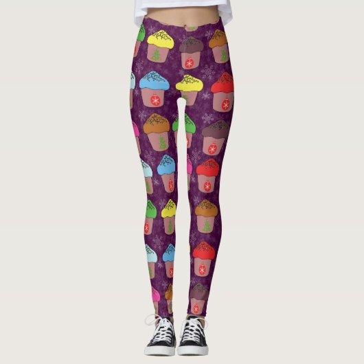 Weihnachtskuchen Leggings (Vorderseite)