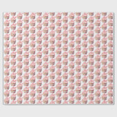 Weihnachtskuchen mit Candy Canes Geschenkpapier (Flach)