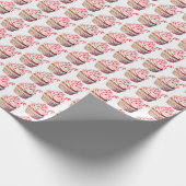 Weihnachtskuchen mit Candy Canes Geschenkpapier (Ecke)