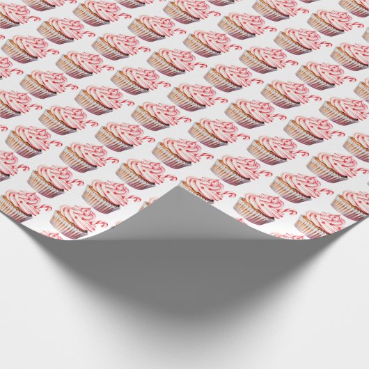 Weihnachtskuchen mit Candy Canes Geschenkpapier (Ecke)