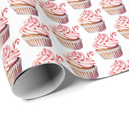 Weihnachtskuchen mit Candy Canes Geschenkpapier (Rolleneckpunkt)