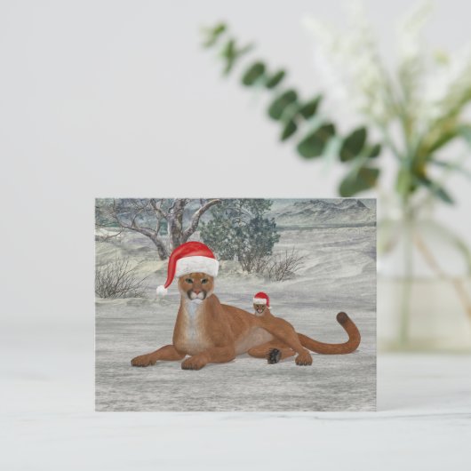 Weihnachtskuchen mit Kugel Postkarte (Stehend Vorderseite)