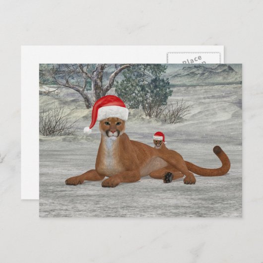 Weihnachtskuchen mit Kugel Postkarte (Vorne/Hinten)