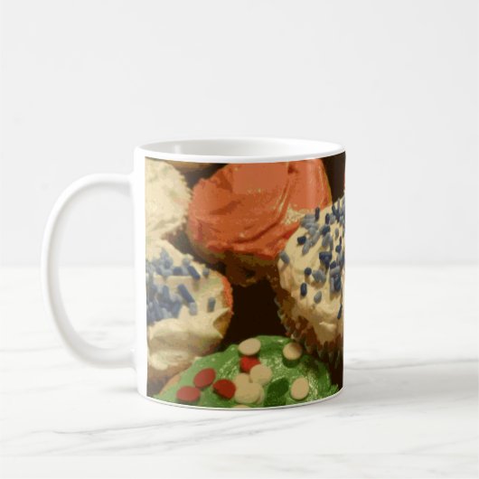 Weihnachtskuchen mit Sprinklen Kaffeetasse (Links)