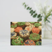 Weihnachtskuchen mit Sprinklen Postkarte (Stehend Vorderseite)