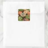 Weihnachtskuchen mit Sprinklen Quadratischer Aufkleber (Tasche)