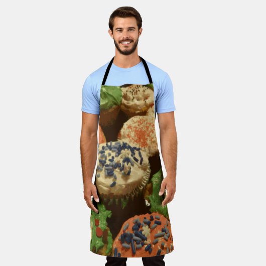 Weihnachtskuchen mit Sprinklen Schürze (Getragen)