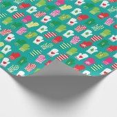 Weihnachtsküchen-Mitt-Muster Geschenkpapier (Ecke)