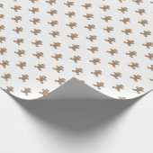 Weihnachtskuchen Muster Gold Weiß Geschenkpapier (Ecke)