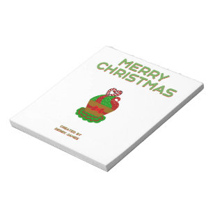 Weihnachtskuchen Notepad (14 cm x 15,2 cm) Notizblock